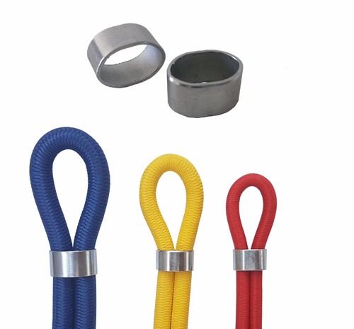 100x Würgeklemme f 10mm Gummiseil Expanderseil Klemmhülse Presshülse Seilklemme