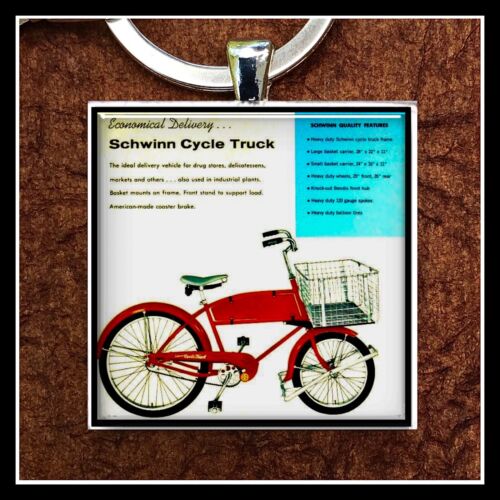 Details about   Vintage Schwinn Cycle Truck Bike Bicycle Ad Photo Keychain Gift Pendant 