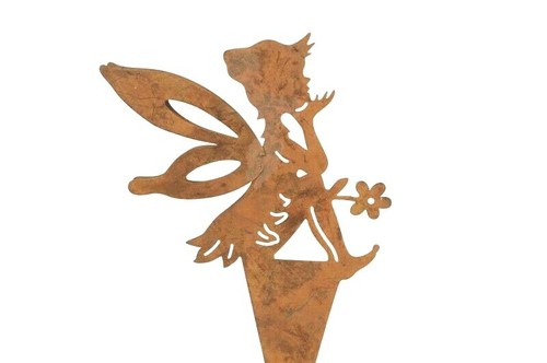 Beetstecker Elfe Fee Dekoration 000712PFigur Beet Terrasse Edelrost Garten Topf