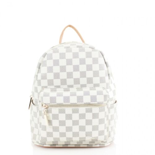 Girls Women Stylish Checkered Pattern XJ55 Backpack Ladies Shoulder School Bags 