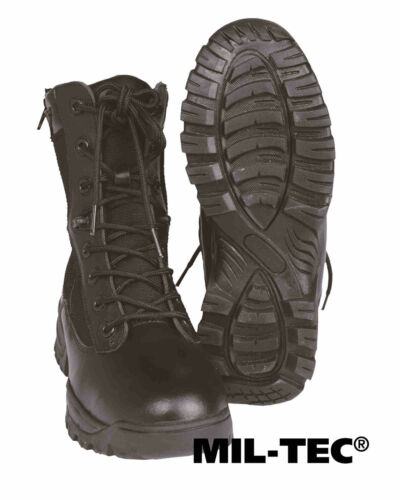 MIL-TEC TACTICAL BATEAU two-Zip Noir Bottes Chaussures