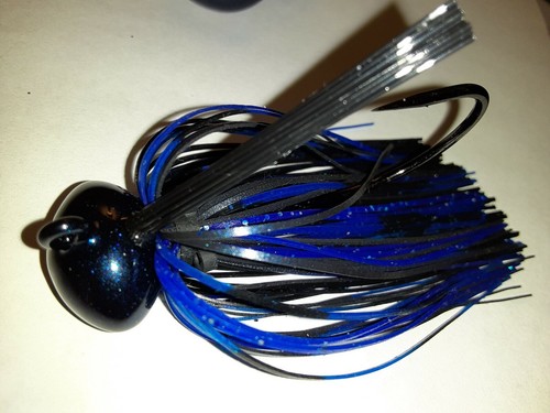 6 Pk. Weedless Football Head Bass Jigs Mustad Heavy Duty Hooks 1//2,3//4,1oz