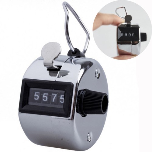 Tally 4 Digit Palm Zähler Zähler Hand Clicker manuelle handliche mechanische Chr
