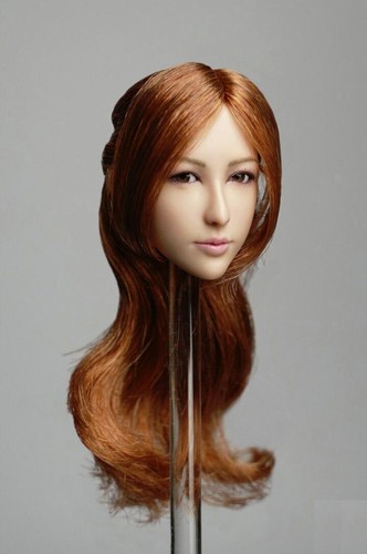 【IN STOCK】1//6 Asian Female Head Sculpt B Movable Eyes For 12/" PALE PHICEN Body