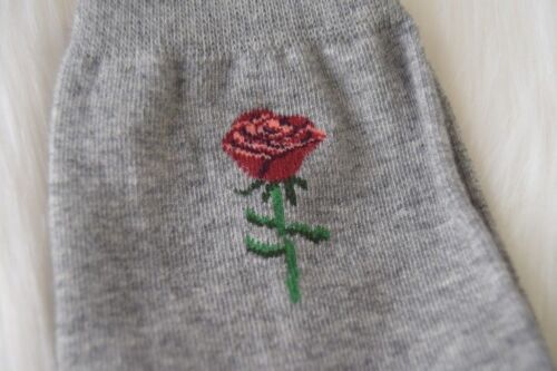 Lovely Ladies Womens Girls Fashion Socks Comfortable With Red Rose Socks