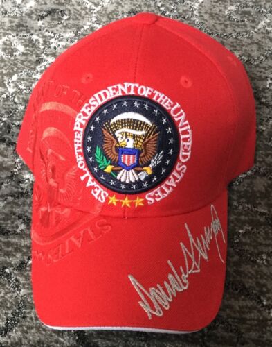 2 TRUMP = WHITE HOUSE COIN 2017 INAUGURATION HAT CAP PRES EAGLE SIGNATURE MAGA