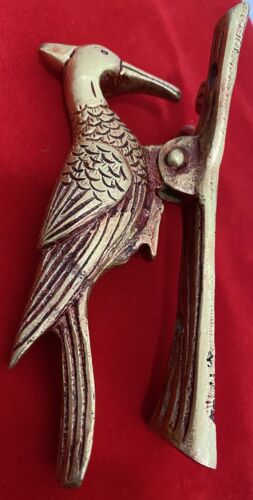 Vendeur Britannique ✅✅ UK Sto Couleur Rouge Antique Handmade Woodpecker Laiton Heurtoir
