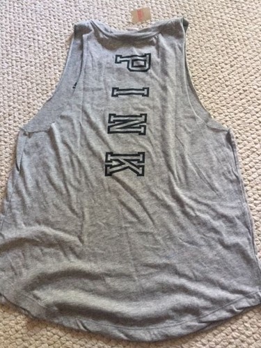 Victoria/'s Secret Pink Sleeveless Muscle Tank top beach summer pool gym S M nwt