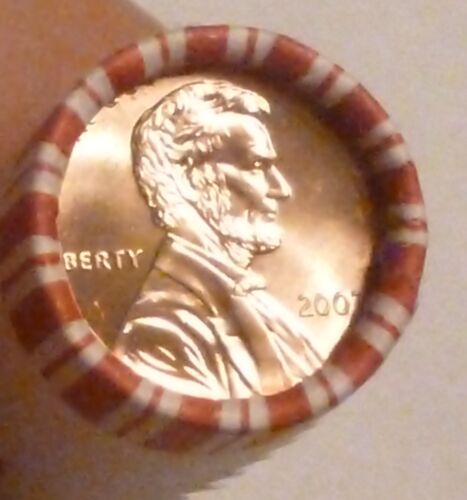 2007P LINCOLN MEMORIAL CENT UNCIRCULATED ORIGINAL PENNY SEALED ROLLS N.F STRING