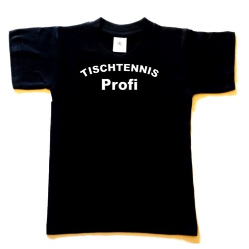 Fun-Shirt schwarz  bedruckt   TISCHTENNIS PROFI 