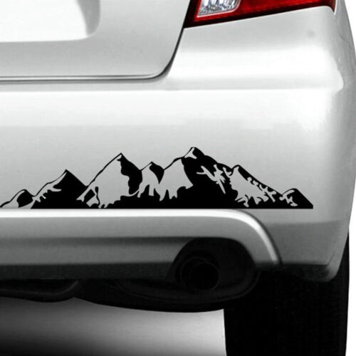 19.9in Car Off Road Camper Mountain Range Sticker.Door Body Graphics Decal Black