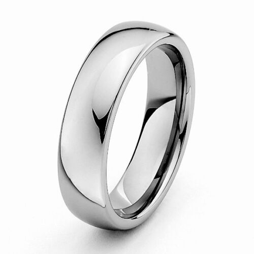 6mm Classic Tungsten Carbide Wedding Band Ring Polished Scratch Resistant 