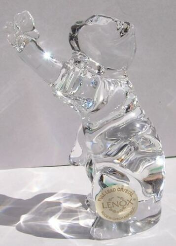 LENOX Crystal GENTLE FRIENDS CAT with BUTTERFLY sculpture NEW in BOX