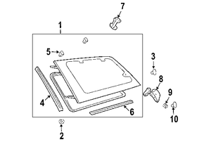 TOYOTA 67874AE010 GENUINE OEM SEAL