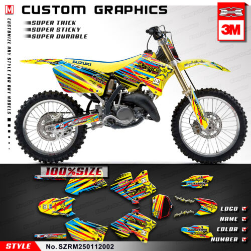 Kungfu Graphics Full Sticker Decal Kit for Suzuki RM125 RM 125 250 2001 to 2012 
