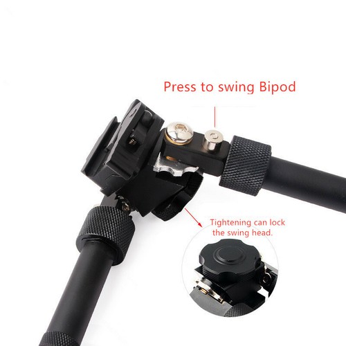 Rifle Bipod 4.75-9/" Foldable QD Picatinny Rail Mount V8 Adjustable Biopod