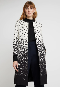Hobbs Arabella Abstract Print Tailored dress Occasion Manteau Veste 8 36 £ 229 NEUF 