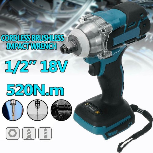 Torque Impact Wrench Brushless Cordless Replacement Fit For Makita Battery