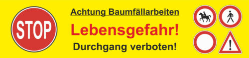 Flyer Banner Werbemittel Achtung Baumfallarbeiten Pvc Banner Mit Osen 5 Grossen Stop Lebensgefahr Business Industrie Publiciudad Cl