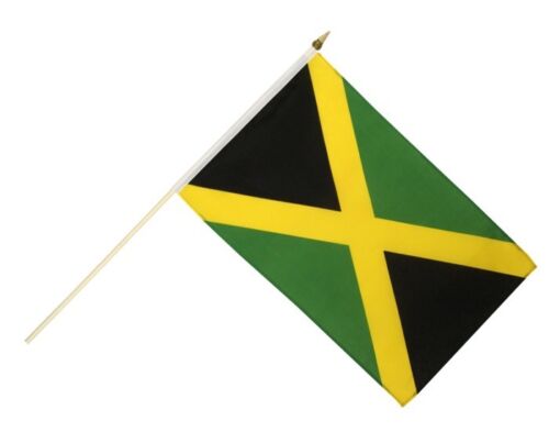 Jamaica bastón bandera banderas banderas bastón bandera 30x45cm
