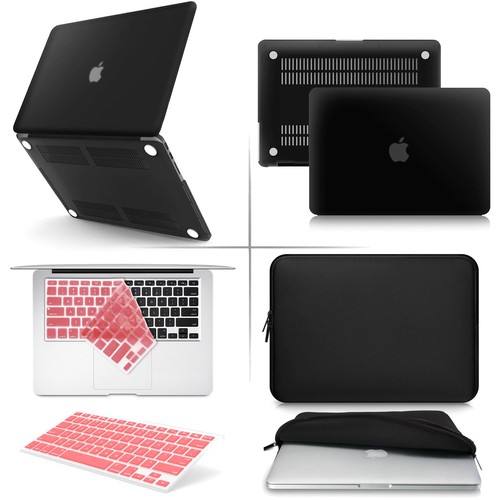 Flexible Rubberized Case+Zipper Sleeve Bag+Keyboard For MacBook Air 13/" 3-IN-1