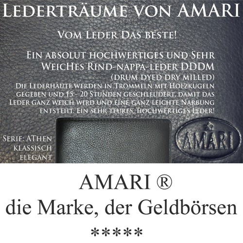 AMARI XXL Geldbörse mit RFID-Schutz und 32 Fächern Portemonnaie Geldtasche Damen