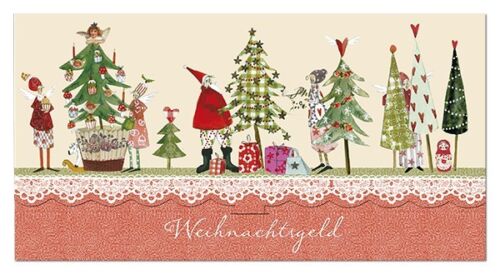 SILKE LEFFLER*Weihnachten*Gutschein*für Geld*Konzertkarten*Weihnachtsmann/&Engel