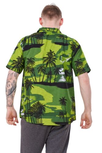 Men’s Hawaiian T-Shirts Multi Colours Printed Loose Fit Summer Beach Fancy Dress 