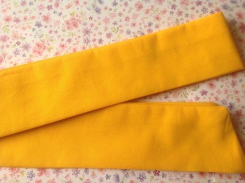 NEW PLAIN BRIGHT YELLOW COTTON FABRIC HEAD SCARF HAIR BAND SELF TIE BOW 50s 60s