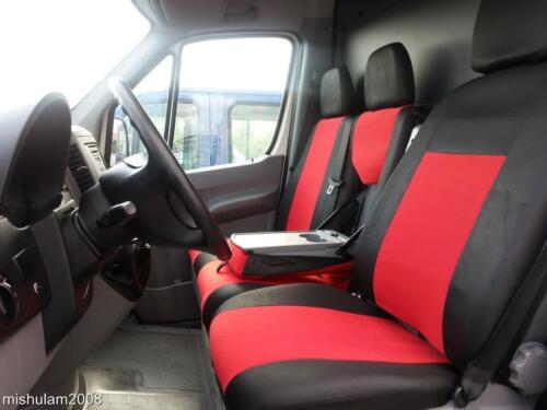 Sitzbezüge Schonbezüge Bezüge 2+1 Rot Polyester Hochwertig für VW CRAFTER 2006+ 