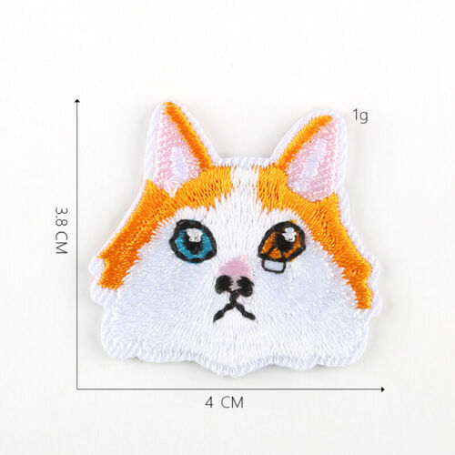 DIY Embroidered Cute Cat Sew Iron On Badge Patches Clothing Fabric Applique