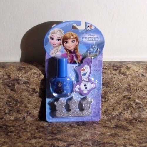 Disney Frozen Nail Kit Blue Polish Olaf Nail File Toe Separator  NEW 