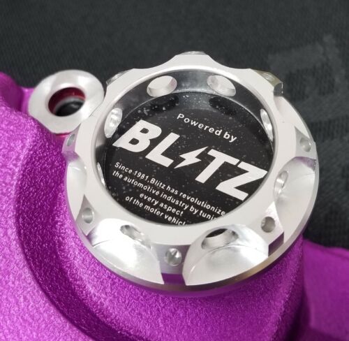 BLITZ Engine Oil Fuel Filler Cap Cover Billet Silver For SUBARU Impreza WRX STI