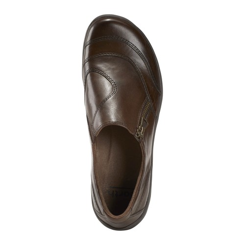 Bark Earth Shoes Women/'s Kara Faraday Zip Leather Comfort Flat Loafers