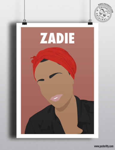 ZADIE SMITH Minimalist Strong Female Print Minimal Inspirational Women Post Art