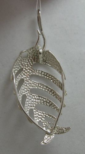 STERLING SILVER PENDANT SOLID 925 FISH ON HOOK NEW