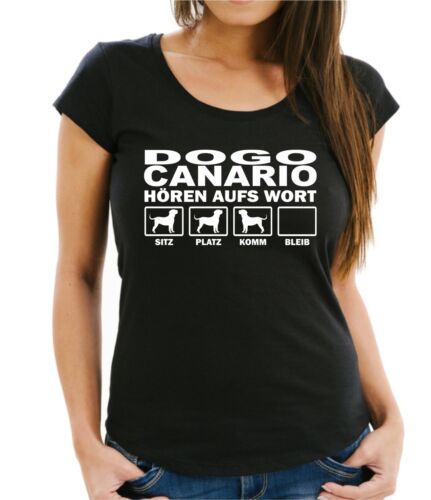 Woman T-shirt Dogo canario entendre sur parole by siviwonder