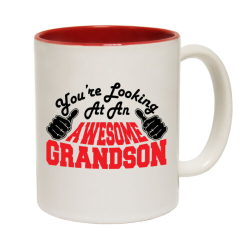 Grandson Youre Looking Awesome Funny Coffee Mug Christmas Birthday Gift
