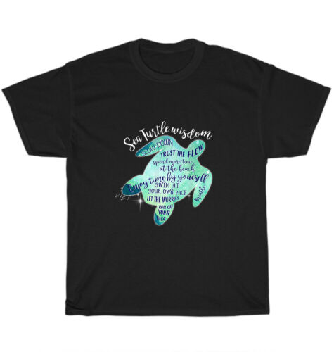 Sea Turtle Wisdom Slow Down Breathe T-Shirt Turtle Lovers Funny Tee Gift S-5XL