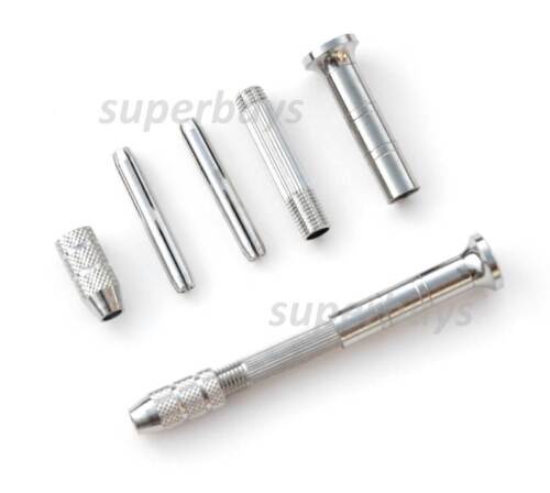 6pcs 0.2-3mm Pin Vise Twist Drill Bits Screwdriver Drilling Tip Chuck Tool 