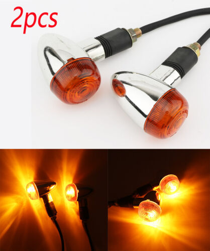 2x Bullet Turn Signal Lights for Suzuki Boulevard C50 C90 C109R M109R M50 M90