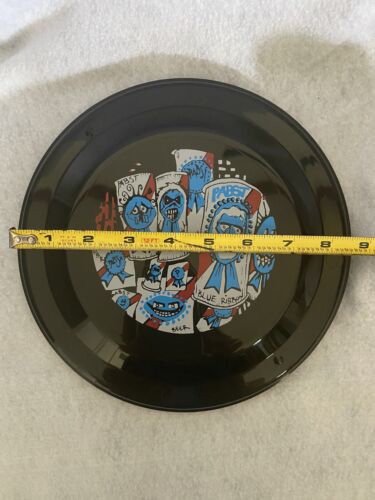 Black Plastic Frisbee Disc Art Series 9 inches Pabst Blue Ribbon Beer Frisbee 