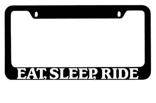 Black METAL License Plate Frame Eat Ride Auto Accessory 733 Sleep 