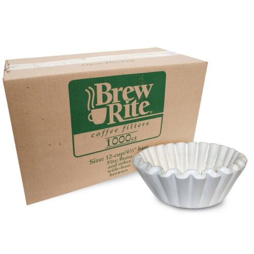 Bunn Brew Rite Regular Coffee Maker Filters 12 Cup Commercial White 1000 ct Pack