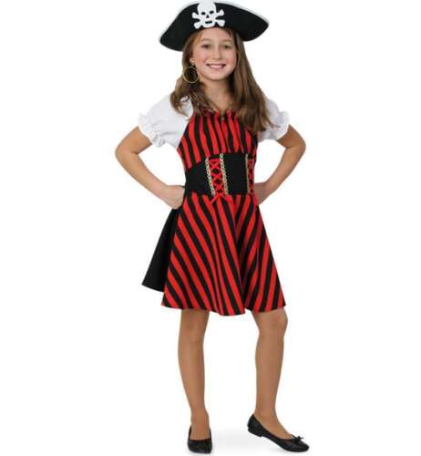 Royal Pirate Girl 128-164 Piratin Kostüm Kleid Mädchen Pirat gestreift 12194913