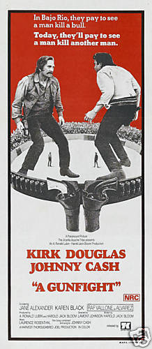 A gun fight 1971 Kirk Douglas Johnny Cash movie poster print