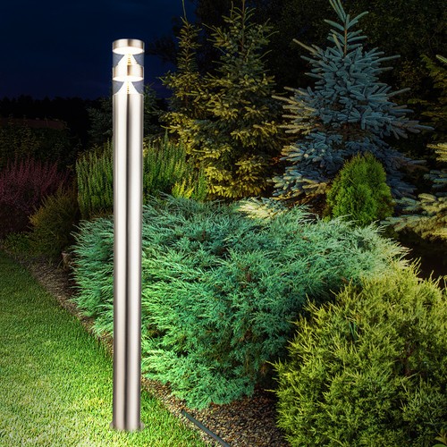 DEL en acier inoxydable Stand Lampe Extérieur Jardin éclairage véranda Cour voies debout lampe
