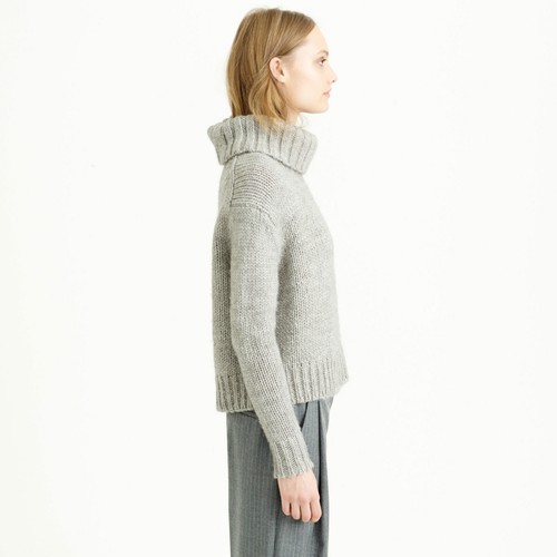 NWT £118 Designer J.CREW Italian Wool Alpaca Polo JUMPER Grey Black Ivory Blue