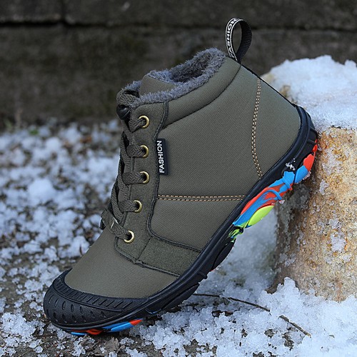 Boys Snow Boots Winter Fur Lined Waterproof Slip Toddler//Little Kid//Big Kid