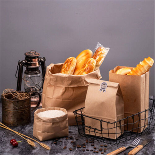 10PC Baking Package Wedding Bread Food Paper Bags Gift Cookie Pouch Wrapping Bag 